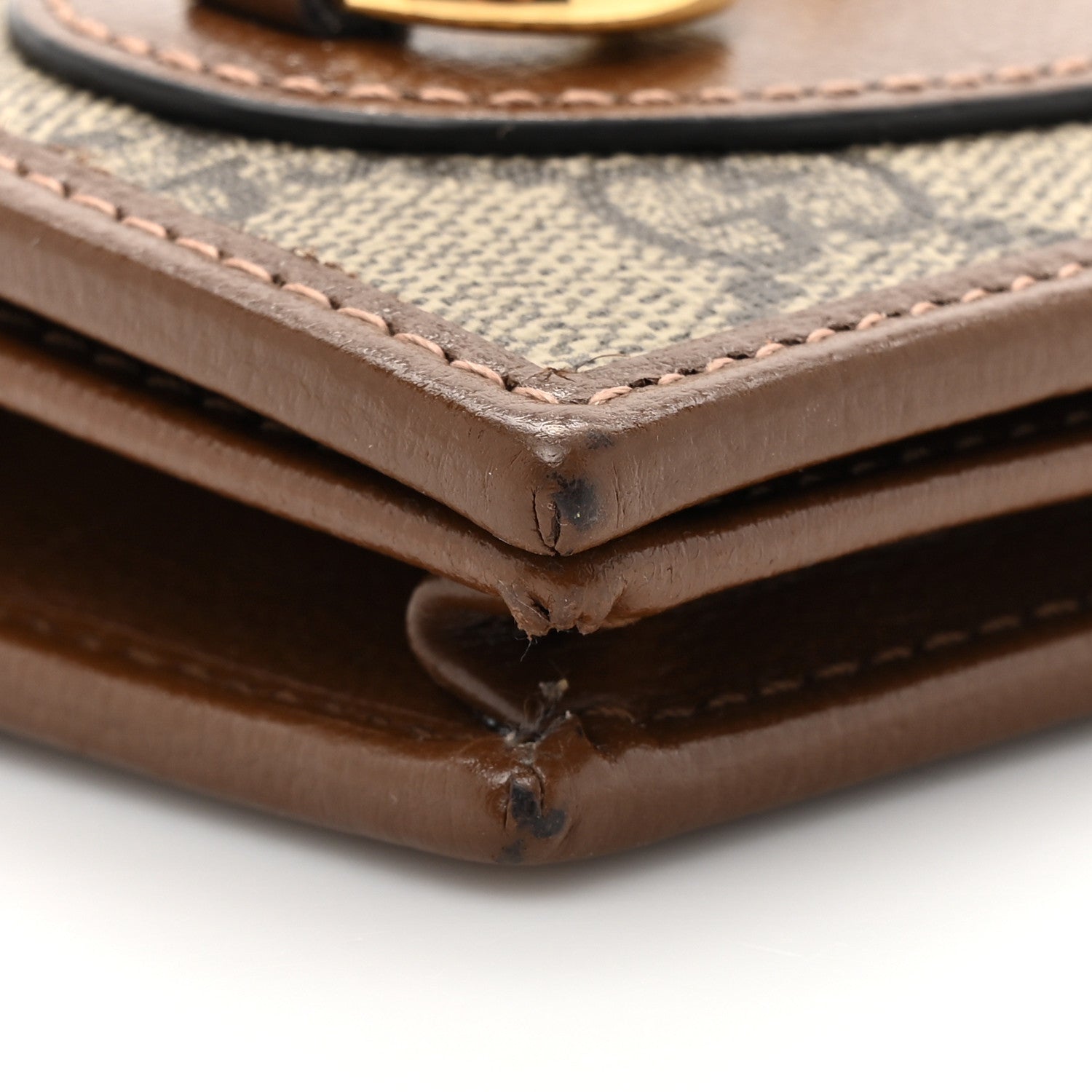 Gucci GG Supreme Monogram Horsebit 1955 Card Case Wallet Beige Ebony Brown Sugar 10 of 10