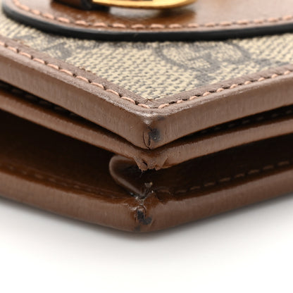 Gucci GG Supreme Monogram Horsebit 1955 Card Case Wallet Beige Ebony Brown Sugar 10 of 10
