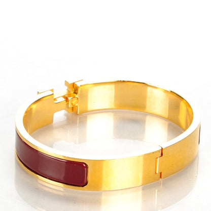 Hermes Enamel Narrow Clic Clac H Bracelet GM Bourgogne 3 of 6