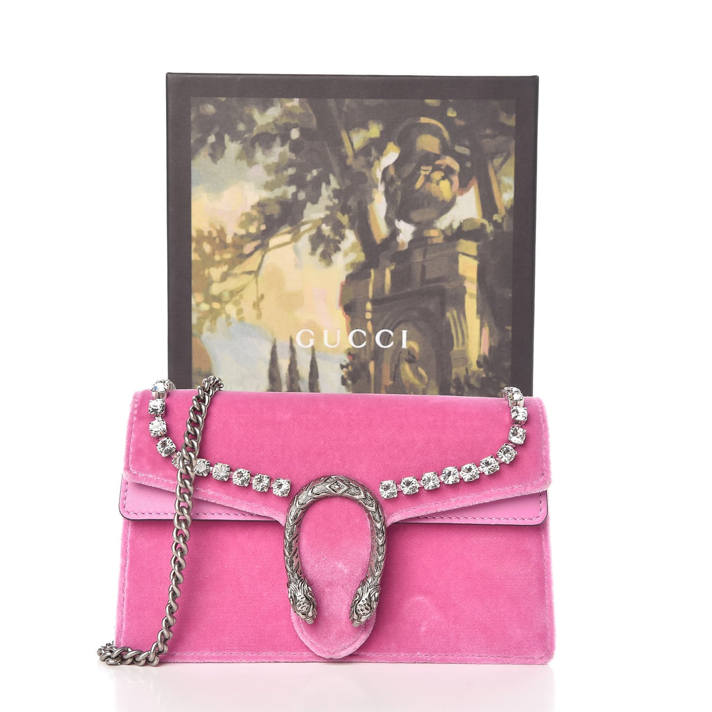 Velvet Crystal Super Mini Dionysus Shoulder Bag Malva