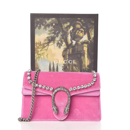 Gucci Velvet Crystal Super Mini Dionysus Shoulder Bag Malva 7 of 7