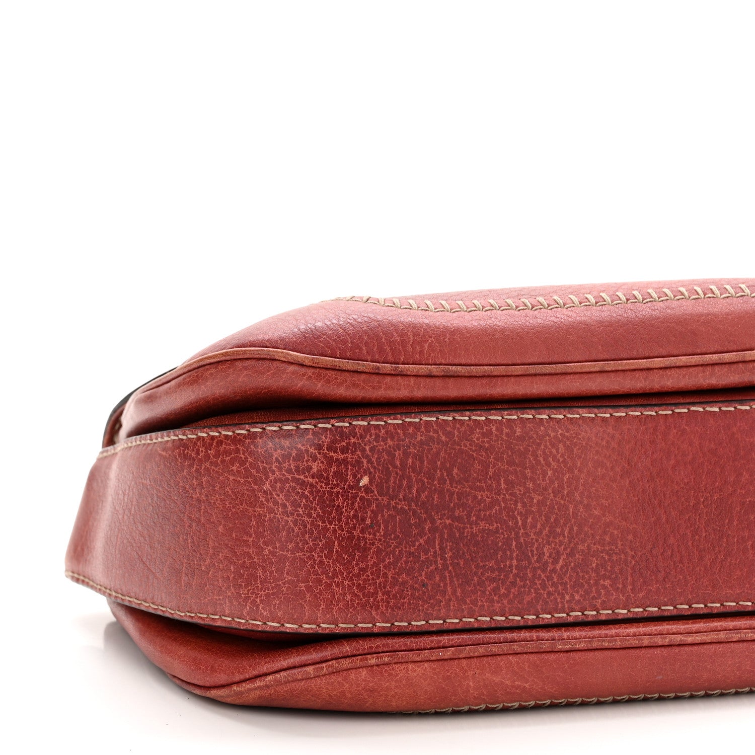 Gucci Calfskin Medium New Bamboo Top Handle Bag Red 9 of 13