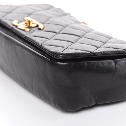 Chanel Aged Calfskin Quilted Small Pondichery Flap Black 9 of 10