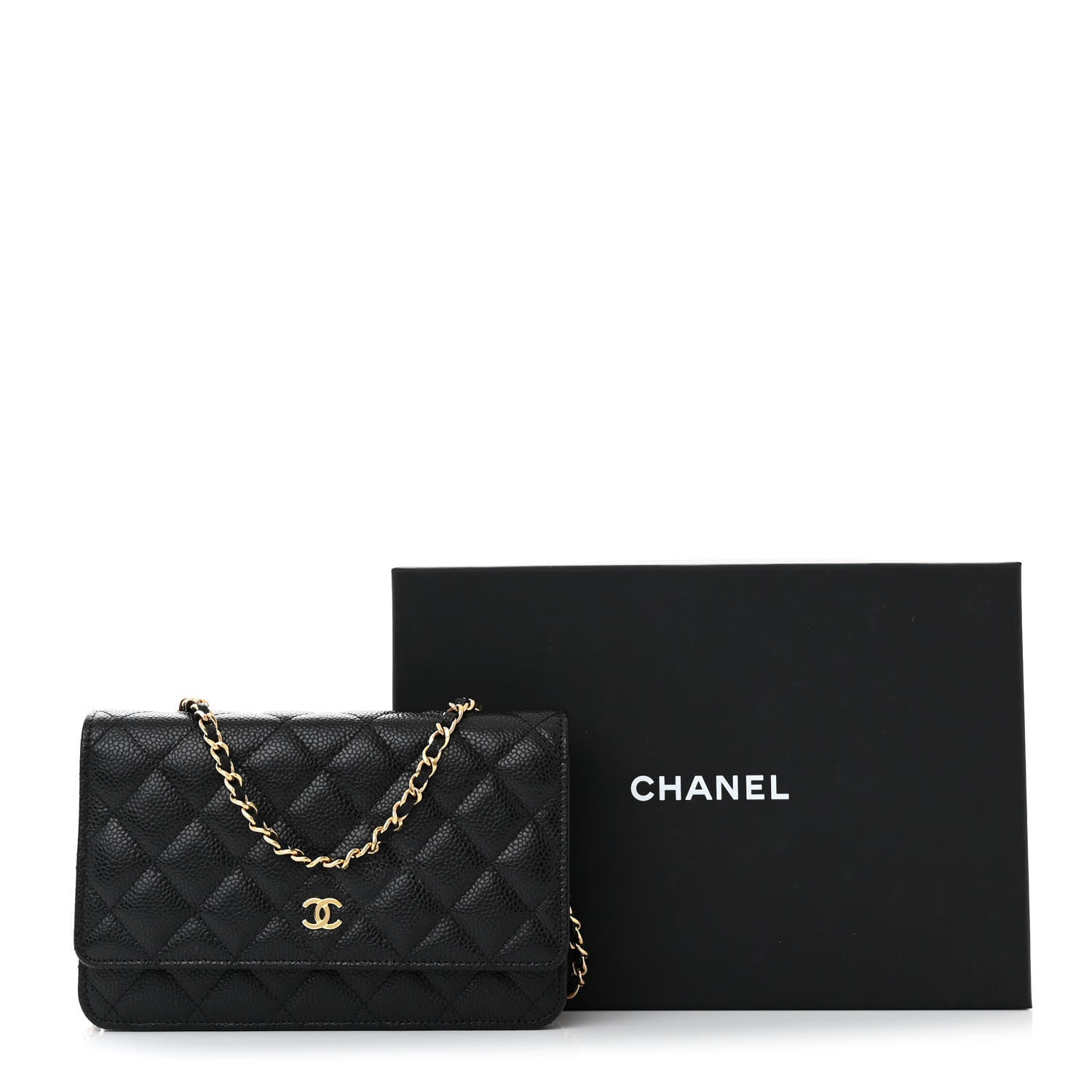 Chanel Caviar Quilted Wallet on Chain WOC Black 12 of 12