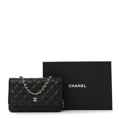 Chanel Caviar Quilted Wallet on Chain WOC Black 12 of 12