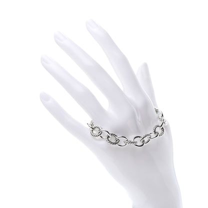 David Yurman Sterling Silver 10mm Medium Oval Link Bracelet 3 of 10