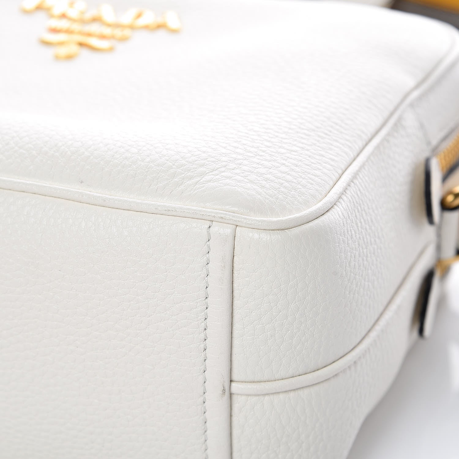 Prada Vitello Daino Medium Double Zip Shoulder Bag White 12 of 15