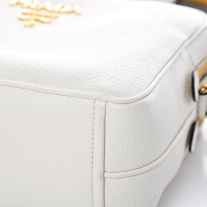 Prada Vitello Daino Medium Double Zip Shoulder Bag White 12 of 15