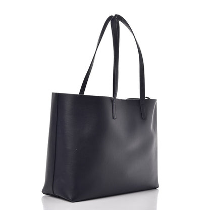 Saint Laurent Calfskin Large Shopping Tote Deep Marine 4 of 8