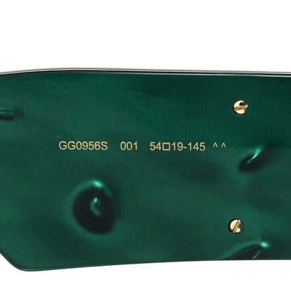 Gucci Acetate Square Frame Sunglasses GG0956S Green Black 6 of 8