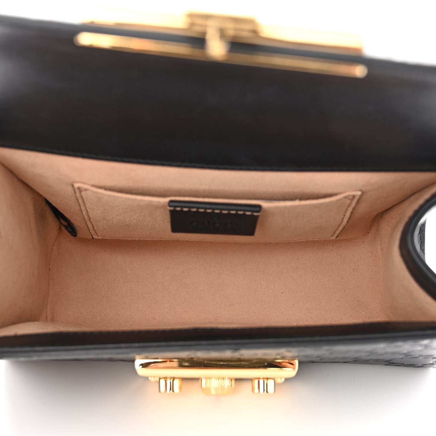Guccissima Small Padlock Shoulder Bag Black