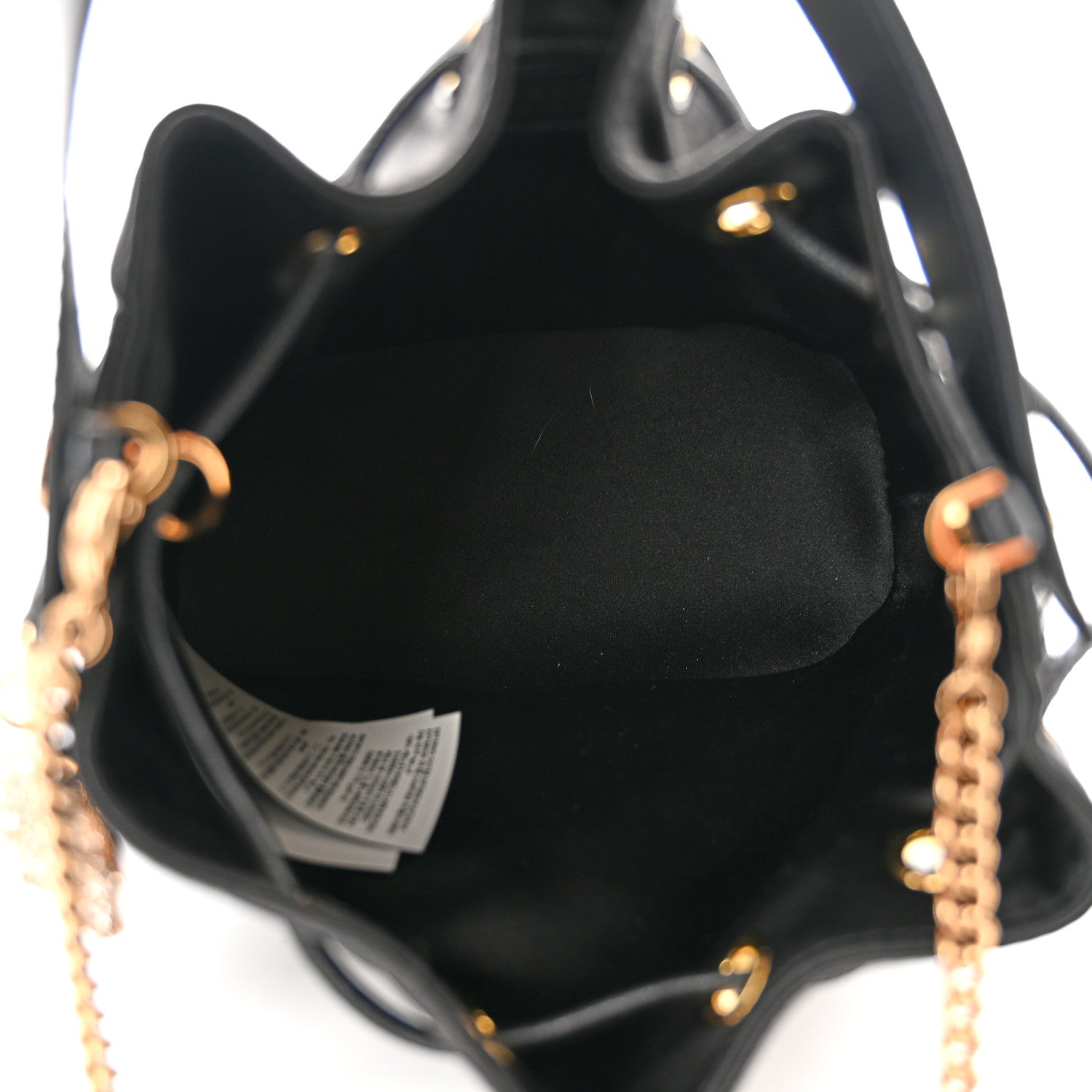 Versace Satin Medusa Drawstring Bucket Bag Black 5 of 10