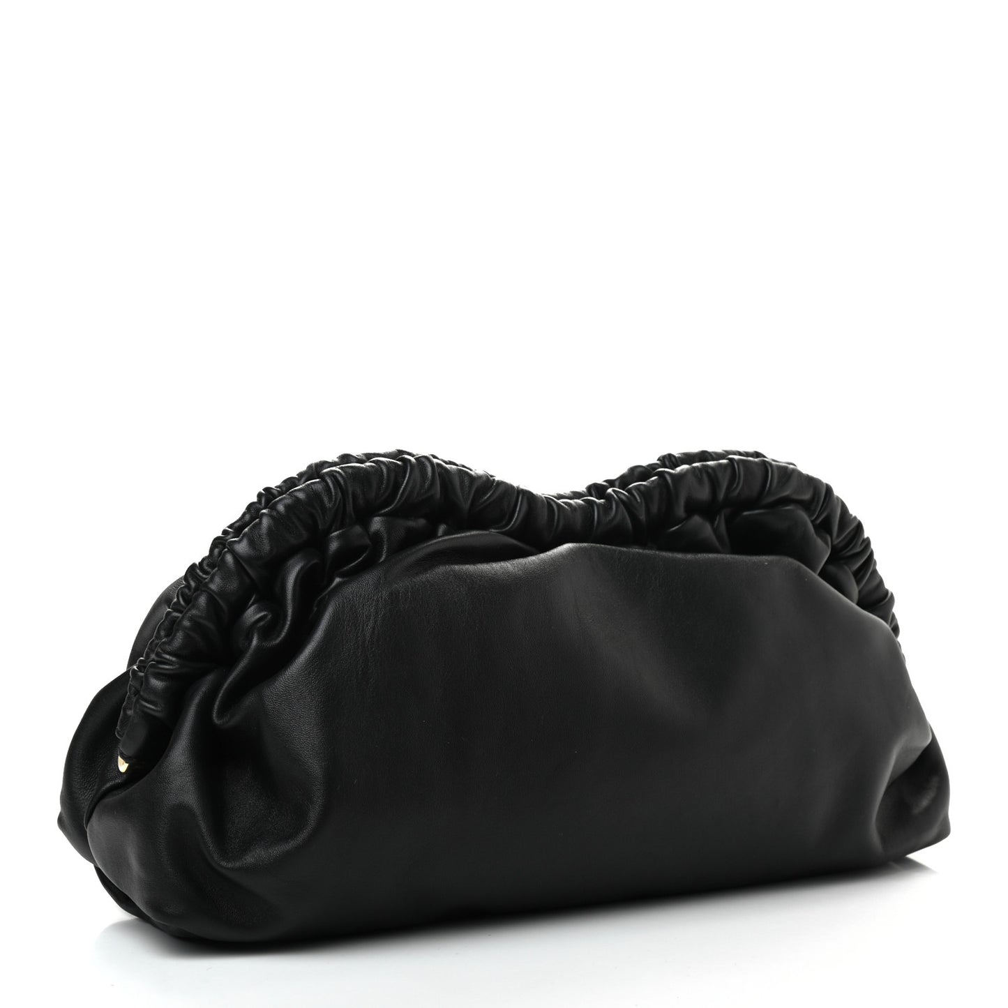 Lambskin Cloud Clutch Black Flamma