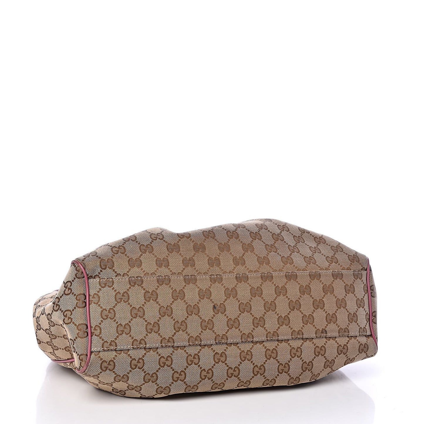 Monogram Margaux Calfskin Medium Sukey Tote Beige Ebony Vintage Rose