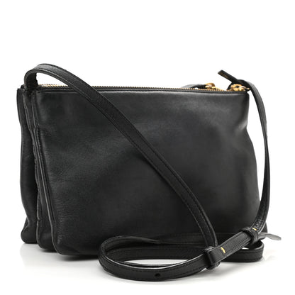 Celine Lambskin Small Trio Crossbody Bag Black 3 of 13
