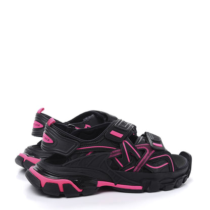 Balenciaga Rubber Neoprene Bi-Color Womens Track Sandals 37 Black Fluo Pink 5 of 8