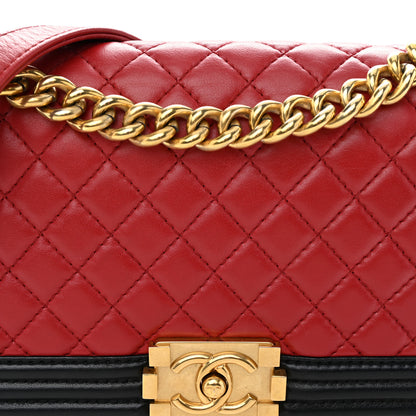 Chanel Lambskin Quilted Medium Boy Flap Dark Red Black 8 of 10