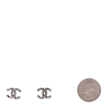 Chanel Ruthenium Crystal CC Earrings 2 of 4