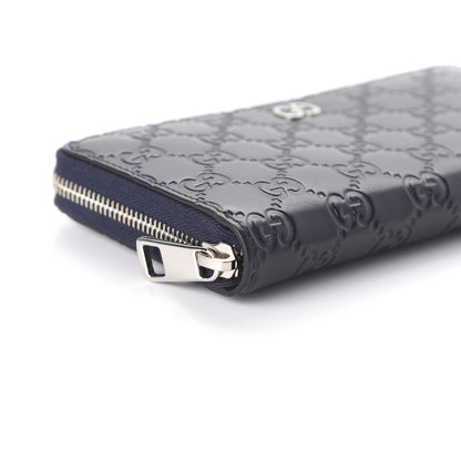 Gucci Guccissima Signature Dorian Zip Around Wallet Blue 6 of 10