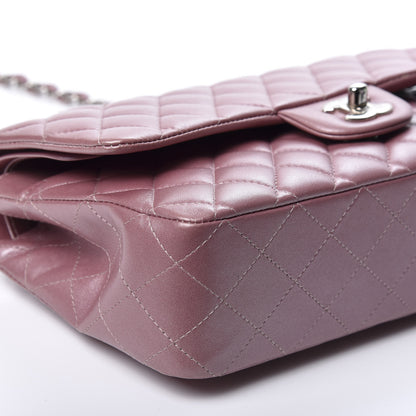 Chanel Metallic Lambskin Quilted Medium Double Flap Pink 5 of 10