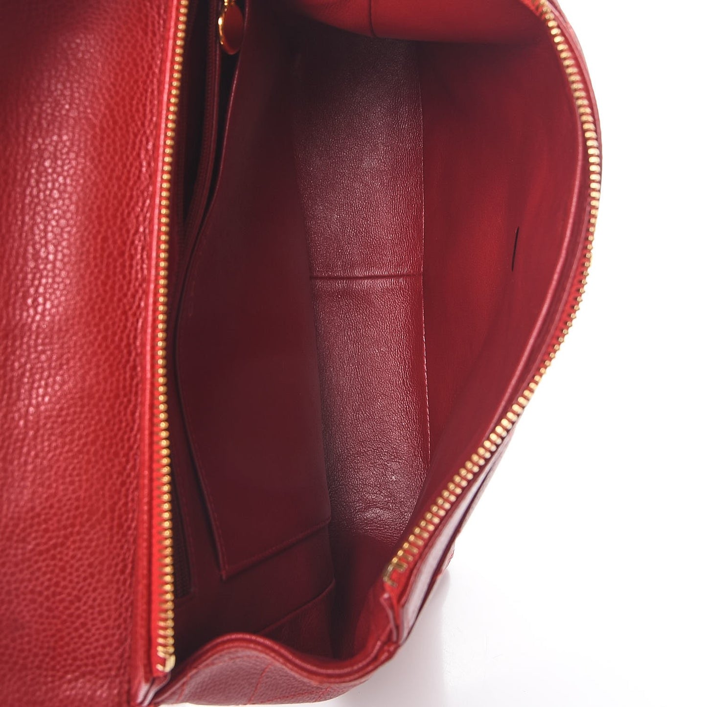 Caviar Quilted Backpack Red