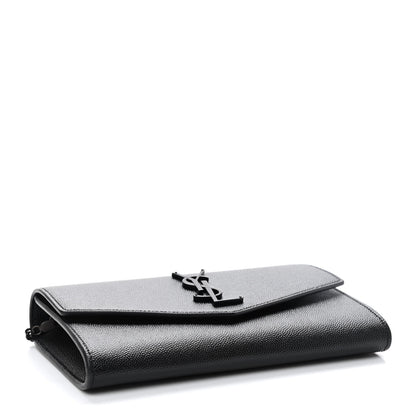Saint Laurent Grain De Poudre Uptown Chain Wallet Black 5 of 10