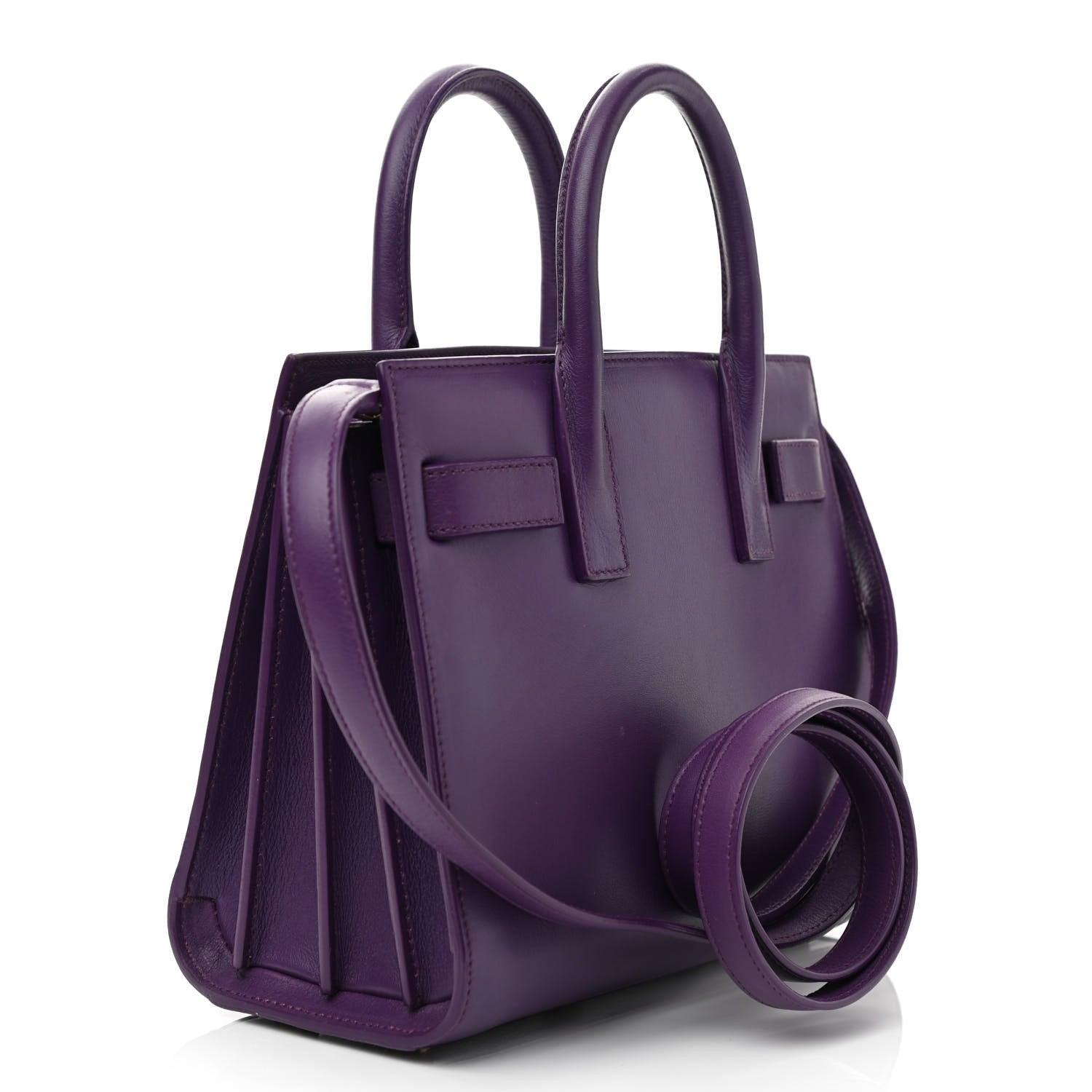 Saint Laurent Calfskin Nano Sac De Jour Purple 3 of 10