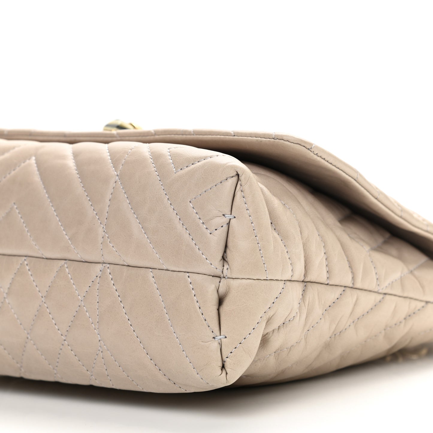 Calfskin Quilted Medium Happy Shoulder Bag Grey