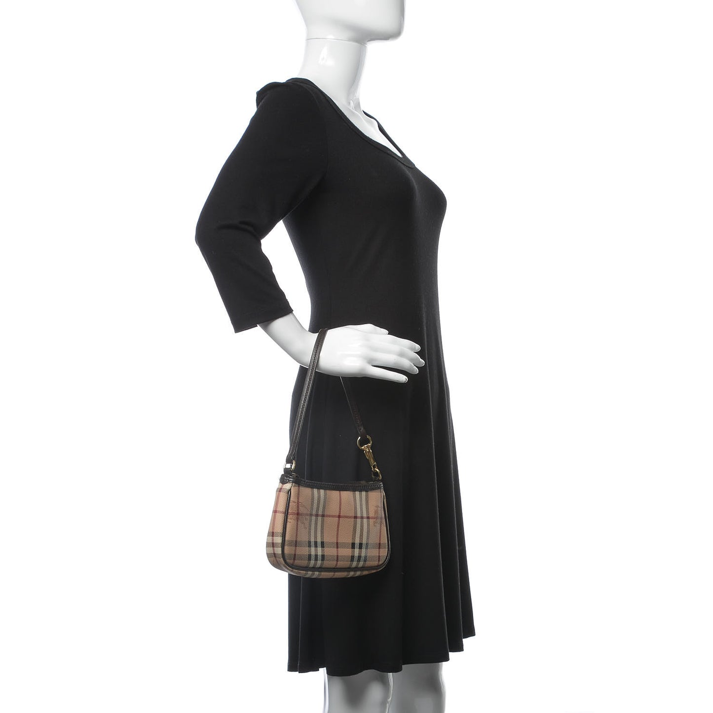 Haymarket Check Pochette Chocolate