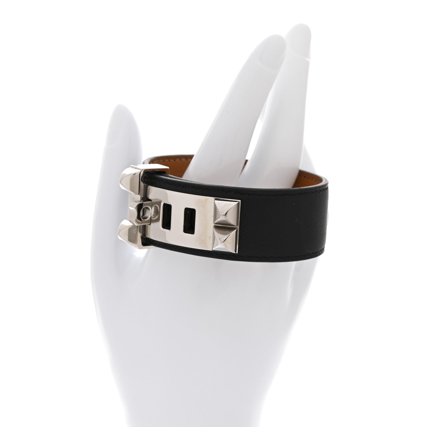 Hermes Madame Calfskin Collier De Chien CDC 24 Bracelet T3 Black 2 of 7