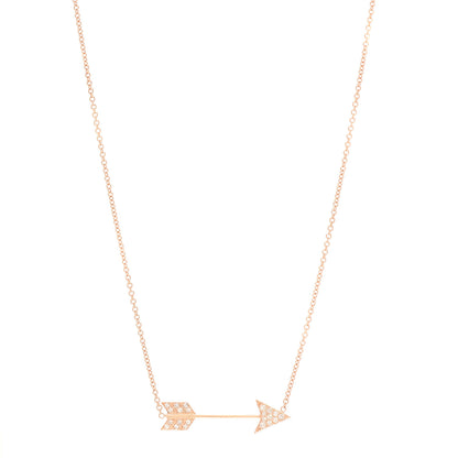 Anita Ko 18K Rose Gold Diamond Arrow Necklace 1 of 7