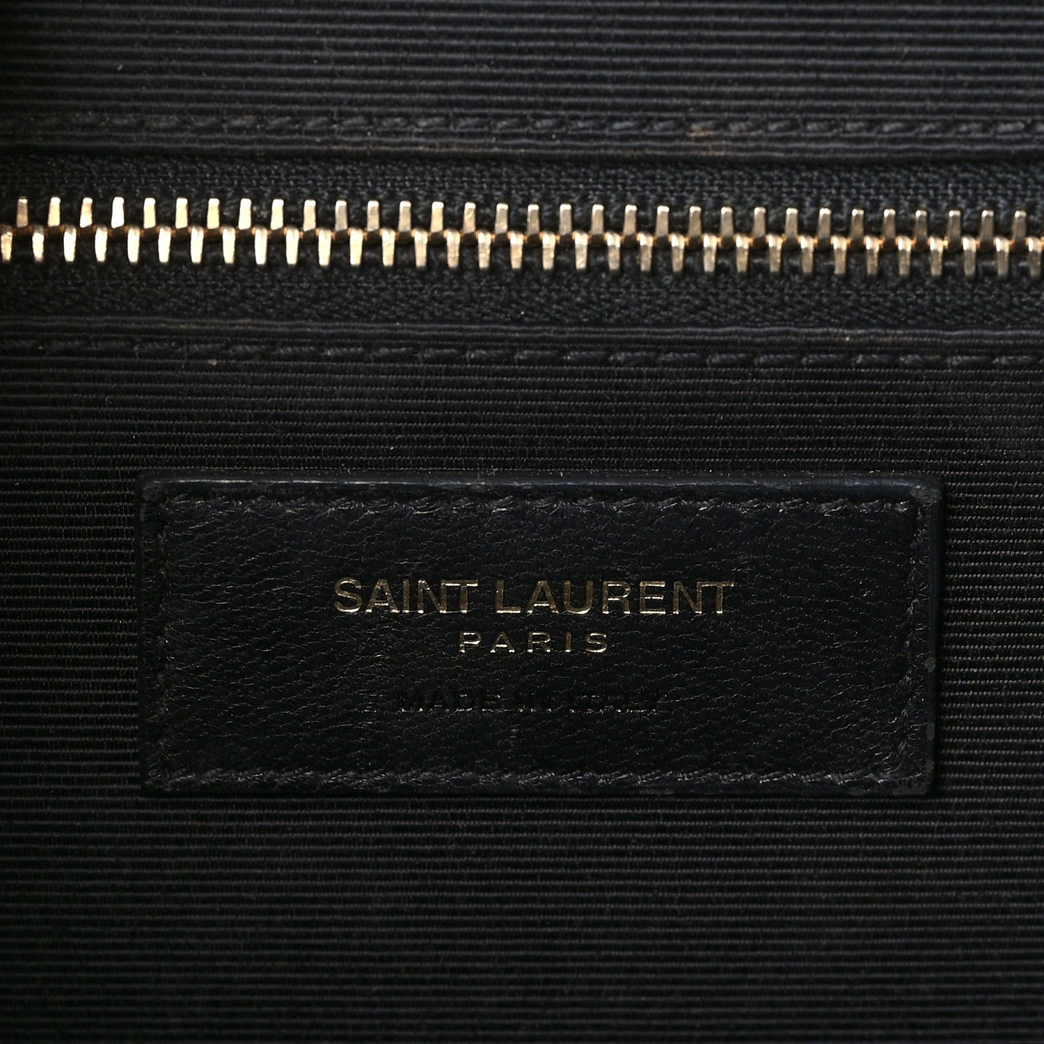 Saint Laurent Grain De Poudre Matelasse Chevron Large Monogram Satchel Black 6 of 10