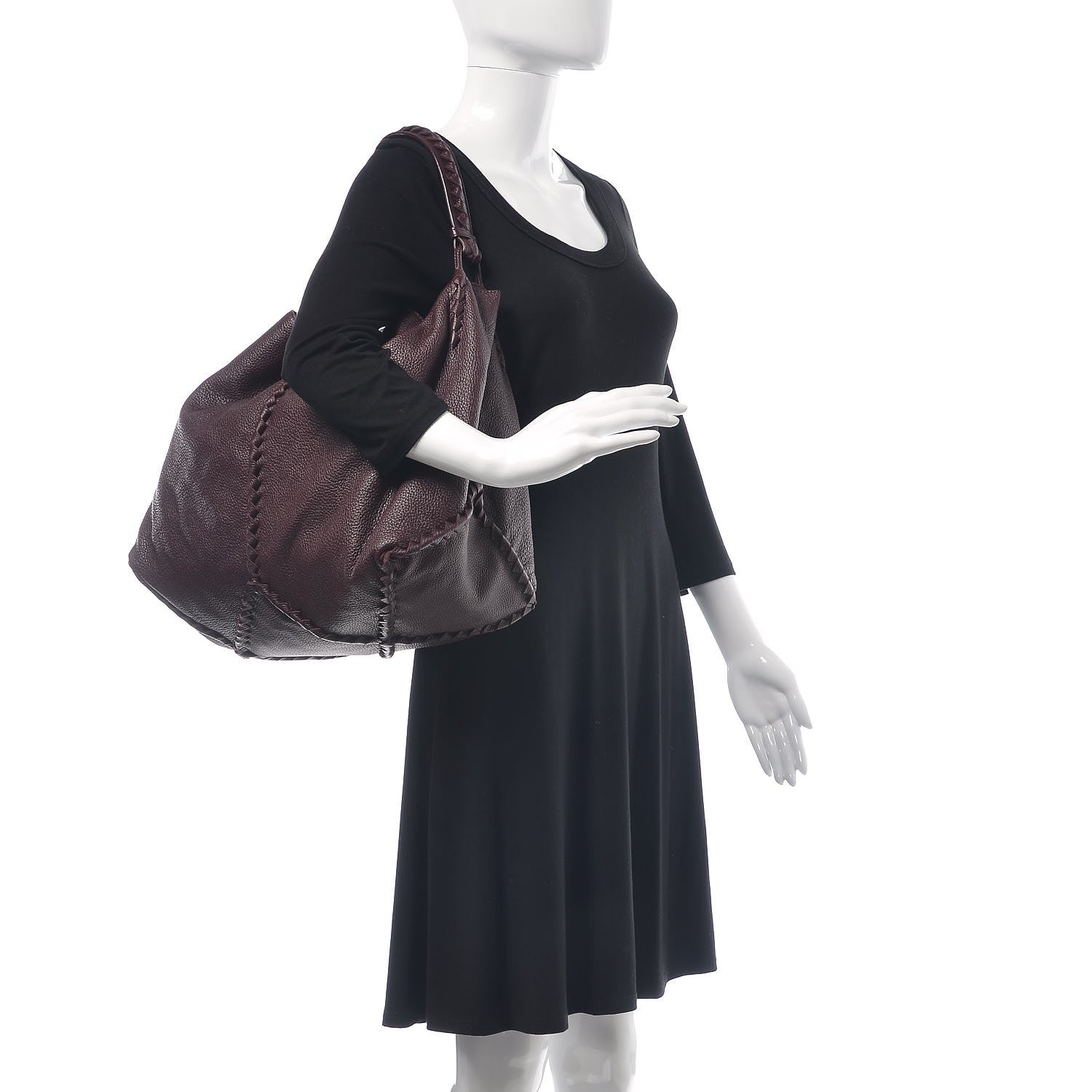 Bottega Veneta Washed Cervo Deerskin Large Hobo Burgundy 2 of 7