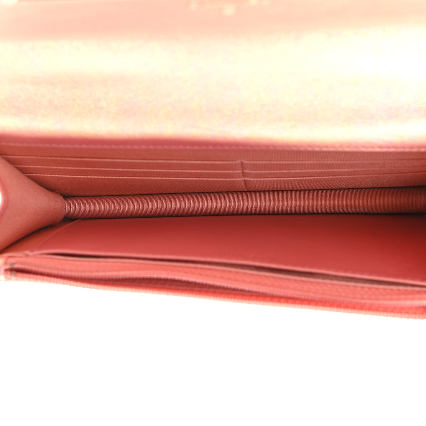 Iridescent Calfskin Quilted Chanel 19 Wallet On Chain WOC Pink