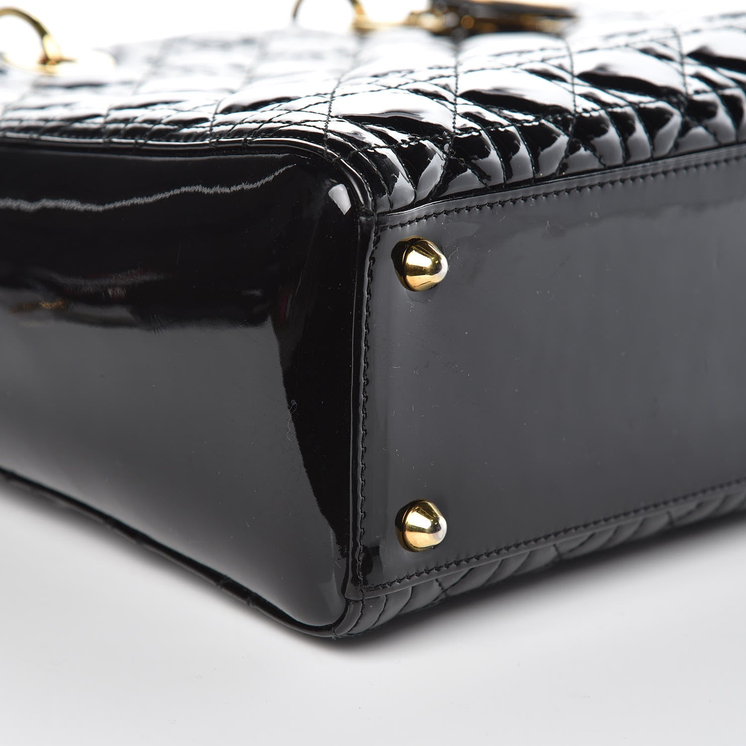 Christian Dior Patent Cannage Large Lady Dior Black 8 of 10