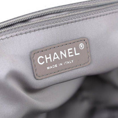 Chanel Vinyl Mohair Trimmed Accordion Arctic Polar Ice Flap Silver 8 of 9