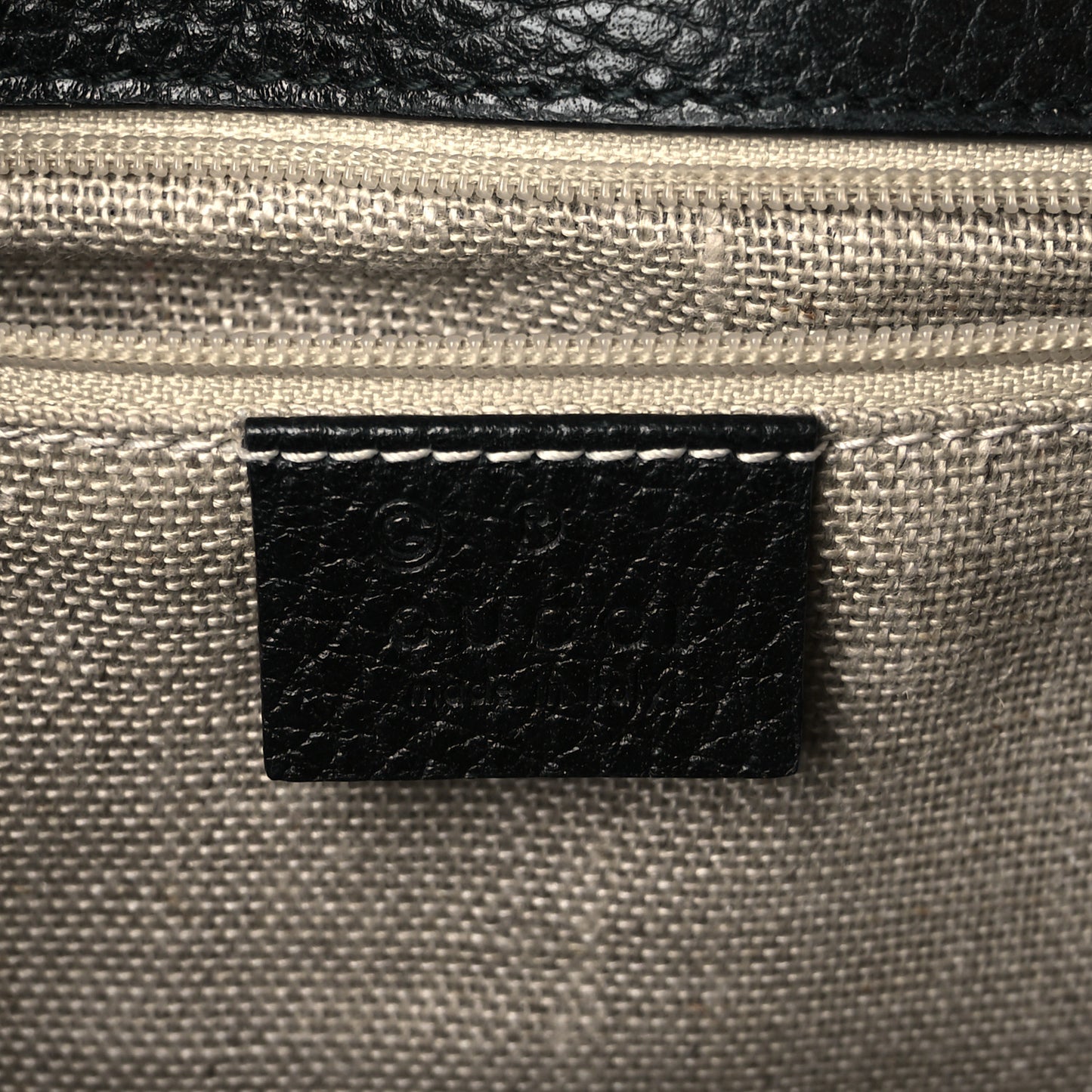 Dollar Calfskin Interlocking G Shoulder Bag Black