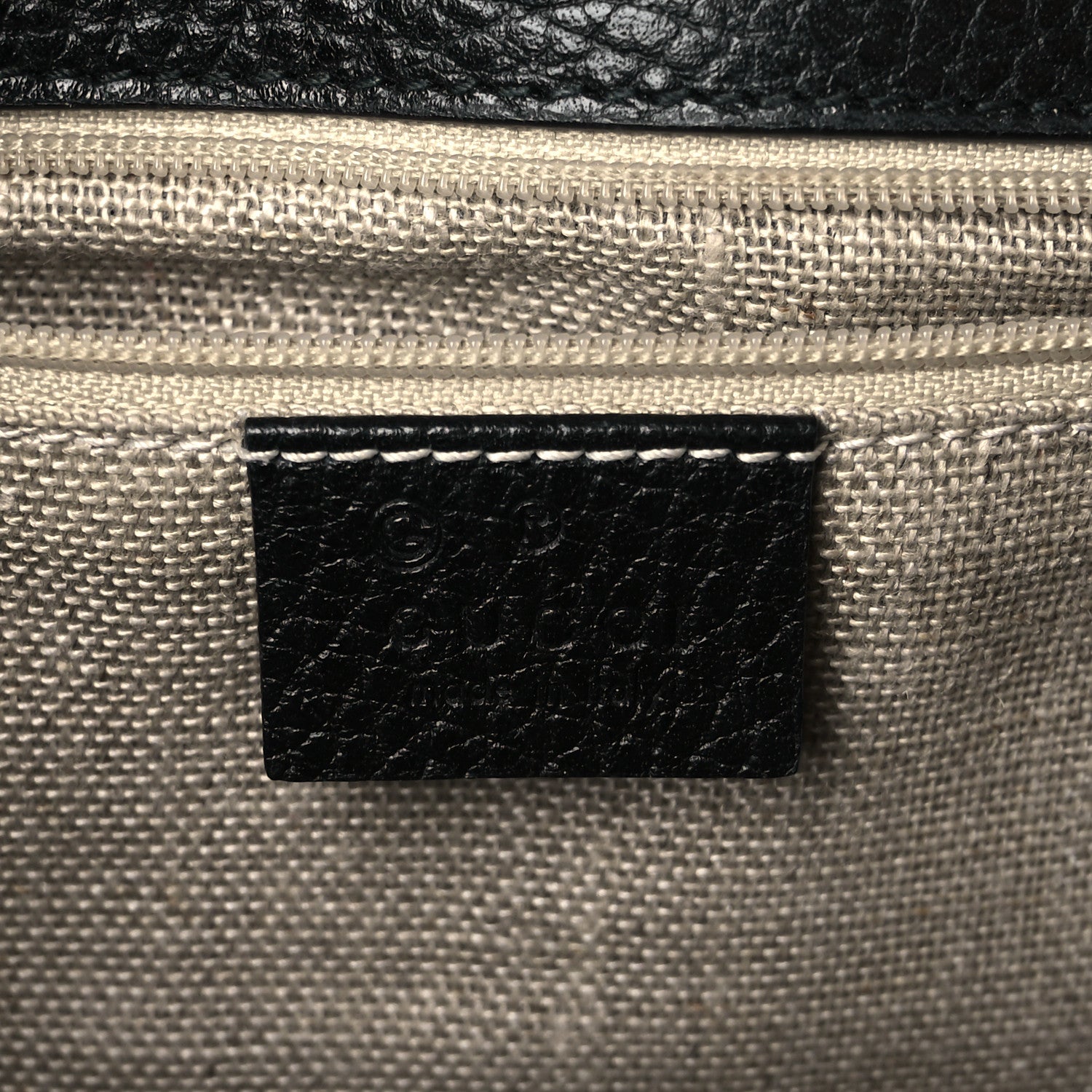 Gucci Dollar Calfskin Interlocking G Shoulder Bag Black 6 of 12