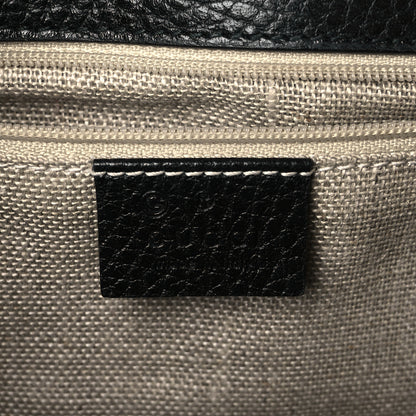 Gucci Dollar Calfskin Interlocking G Shoulder Bag Black 6 of 12