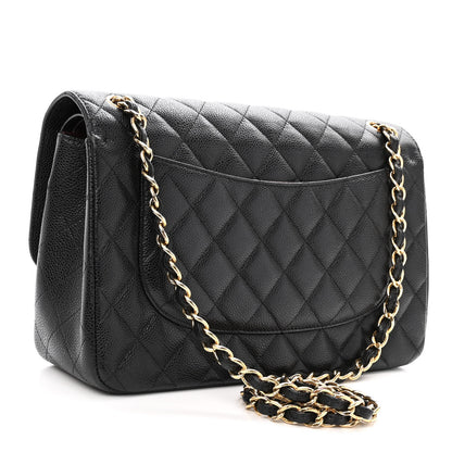 Chanel Caviar Quilted Jumbo Double Flap Black 3 of 10