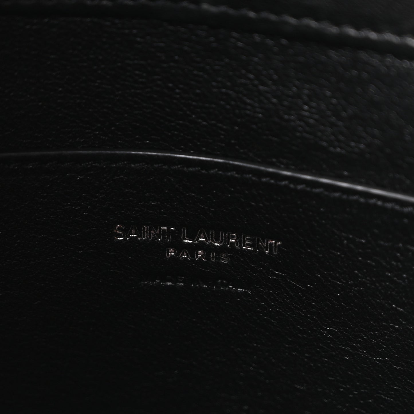 Grained Lambskin Small Cassandre Envelope Pouch Black