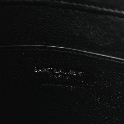 Saint Laurent Grained Lambskin Small Cassandre Envelope Pouch Black 6 of 9