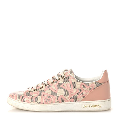 Louis Vuitton Damier Azur Tahitienne Bora Bora Sneakers 40 Rose Ballerine 1 of 12