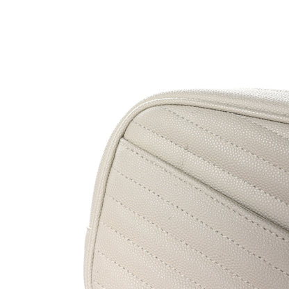 Saint Laurent Grain De Poudre Matelasse Monogram Mini Lou Camera Bag Crema Soft 11 of 12