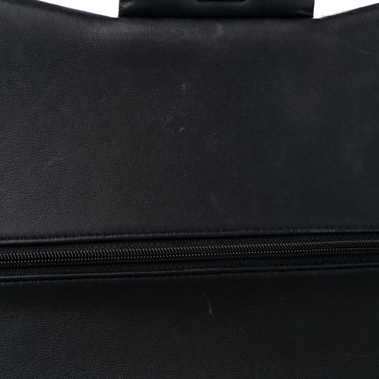 Patent Quilted Jumbo Double Flap Black