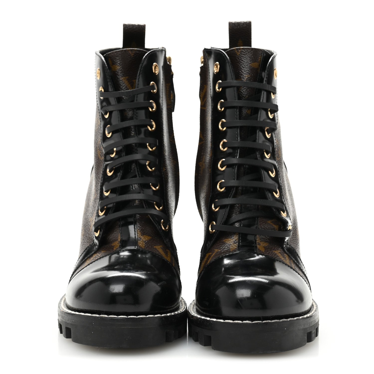 Louis Vuitton Patent Calfskin Monogram Star Trail Ankle Boots 41 Black 3 of 9