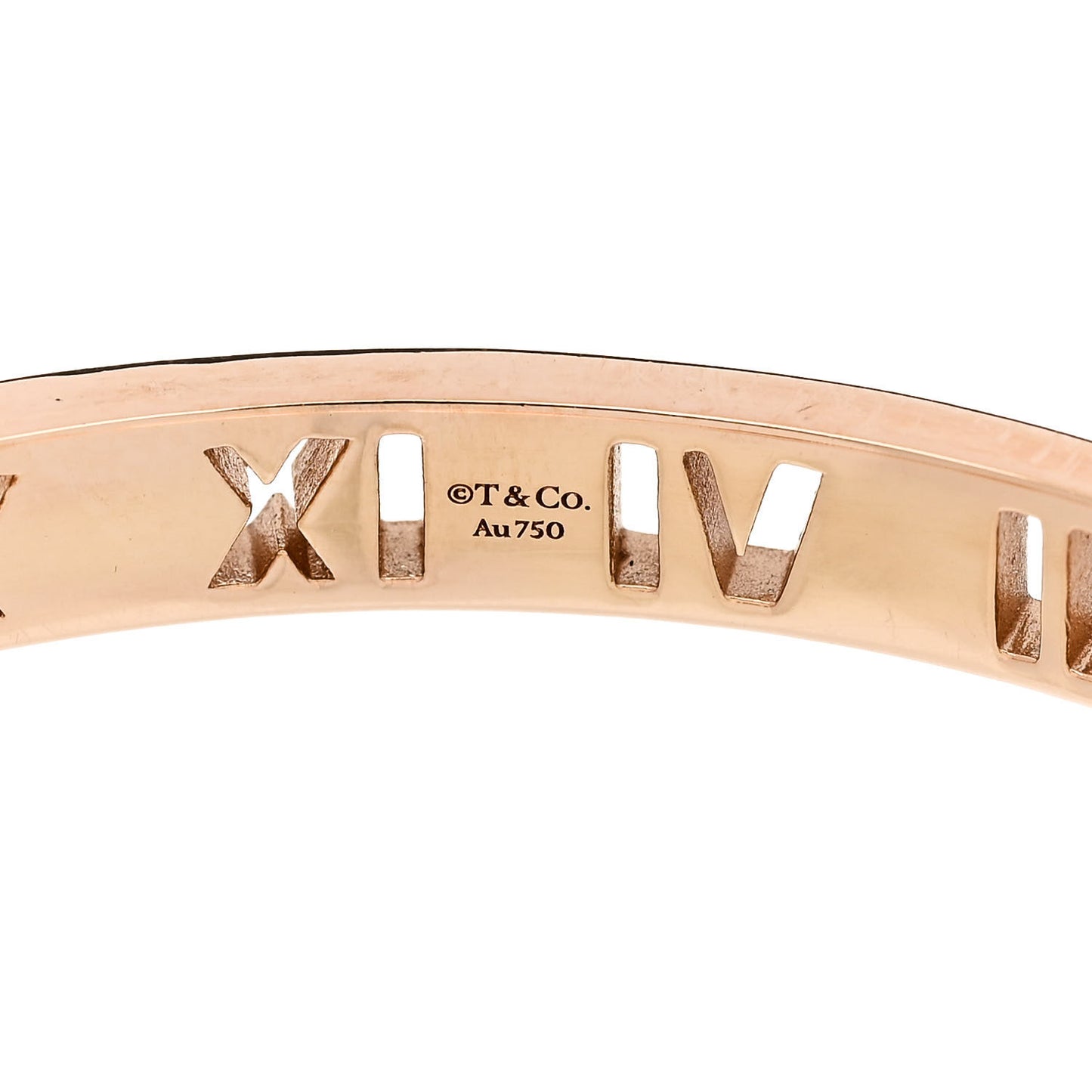 18K Rose Gold Ruby Atlas Pierced Hinged Bangle Bracelet
