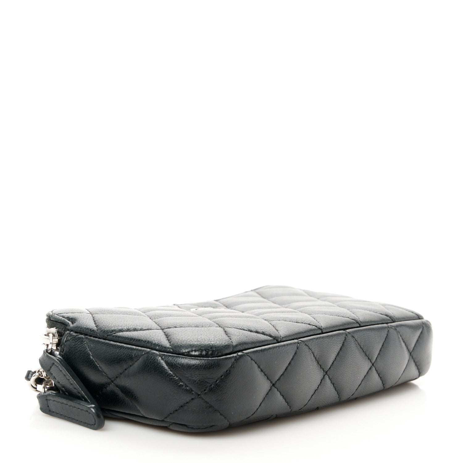Chanel Lambskin Quilted Small Clutch With Chain Black 4 of 10