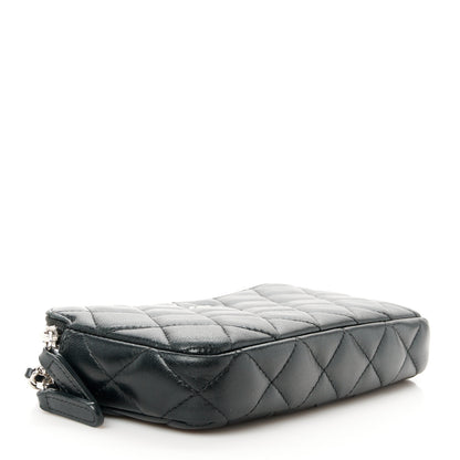 Chanel Lambskin Quilted Small Clutch With Chain Black 4 of 10