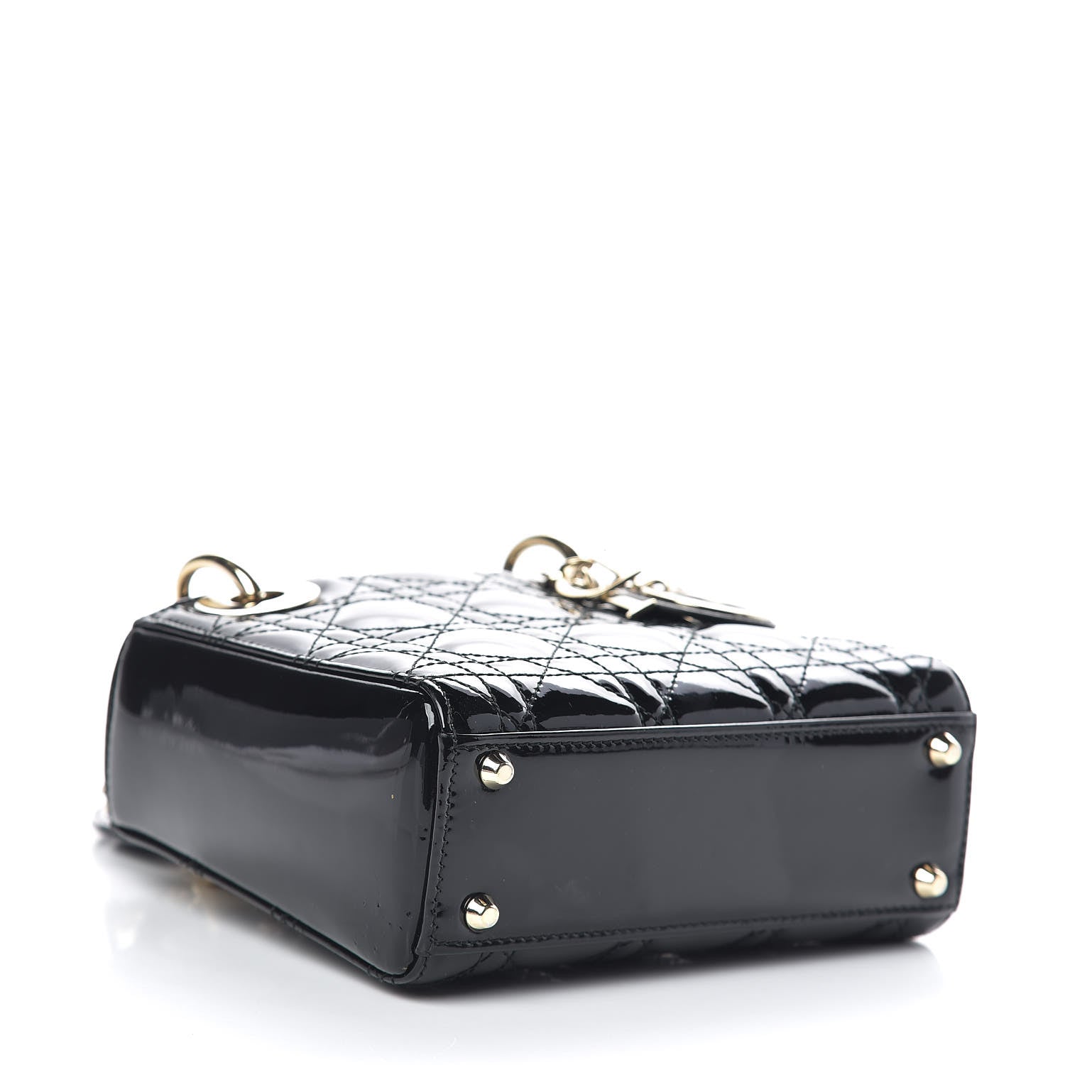 Christian Dior Patent Cannage Mini Lady Dior Black 4 of 16